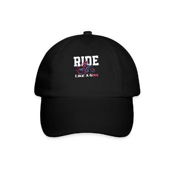 Dirt Bike Motorcross MX Rider - Baseball Cap - black/black - Front
