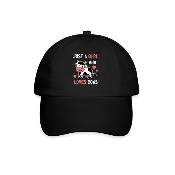 Juste une fille qui aime les vaches agriculteur Milk Lover Cow F - Casquette classique - noir/noir - Devant