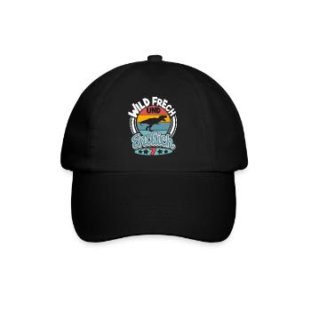 Dinosaurier 7. Geburtstag Kinder T-Rex - Baseballkappe - Schwarz/Schwarz - Vorne