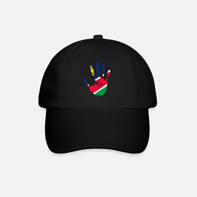 Namibia - Baseballkappe - Schwarz/Schwarz