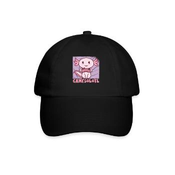Gamesolotl Cute Kawaii Axolotl - Baseball Cap - black/black - Front