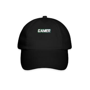 Gamer - Baseballkappe - Schwarz/Schwarz - Vorne