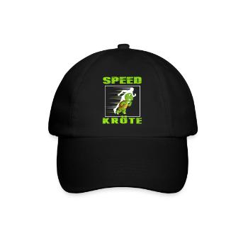 runner schildkröte speed kröte läuft leichtathlet - Baseballkappe - Schwarz/Schwarz - Vorne