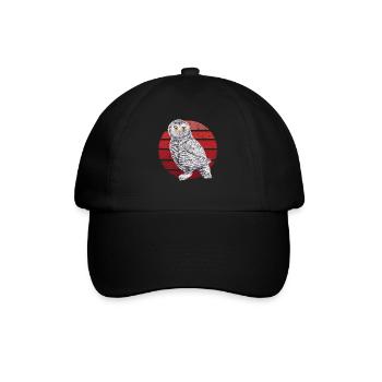 Owl Eagle Owl Animal Woody Owl Barn Owl Fun - Baseball Cap - black/black - Front