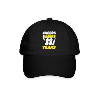 33 birthday - Baseball Cap - black/black - Front