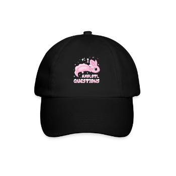 I Axolotl Questions Kids - Baseball Cap - black/black - Front