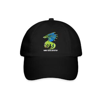 Drachen Wie Das Letzte Drache frisst Einhorn - Baseballkappe - Schwarz/Schwarz - Vorne