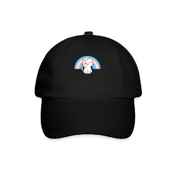 Transgender Cat Transgender Pride Cat Gift - Baseball Cap - black/black - Front