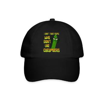 Cucumber Gardener Garden Vegetable Cucumbers - Baseball Cap - black/black - Front