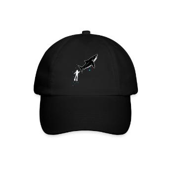 Diving with whale shark - Baseball Cap - black/black - Front