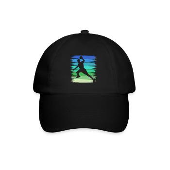 Handball Handballspieler im Schuß aufs Tor - Baseballkappe - Schwarz/Schwarz - Vorne