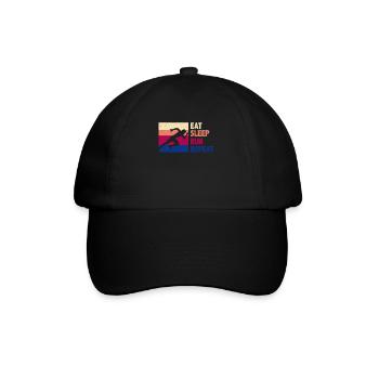 Fun Running Runner Run Gift - Baseball Cap - black/black - Front