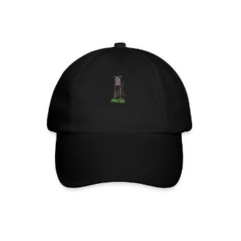 Hochsitz I Hunting Wild Boar Roe Deer Motif for - Baseball Cap - black/black - Front