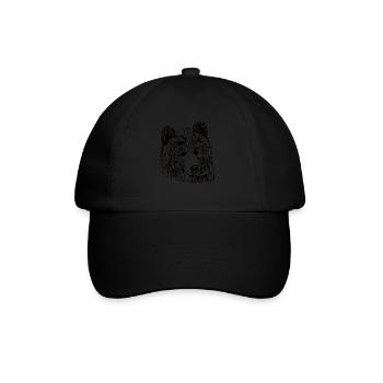 Bären tier motiv Tiergesicht - Baseballkappe - Schwarz/Schwarz - Vorne