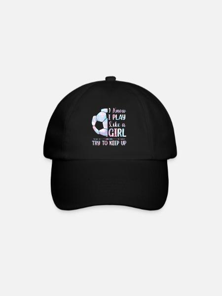 Fußball Mädchen - Baseballkappe - Schwarz/Schwarz
