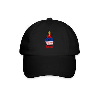 Serbia Flag For Serbs Srbin Slava Molitva Oce - Baseball Cap - black/black - Front