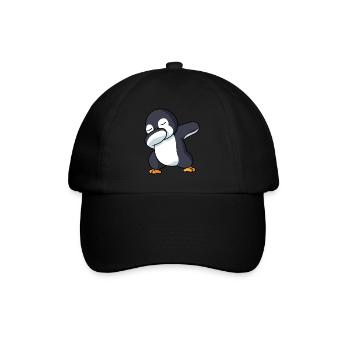 Dabbing Pinguin Pinguin Dab Pinguin Kostüm Jungen - Baseballkappe - Schwarz/Schwarz - Vorne