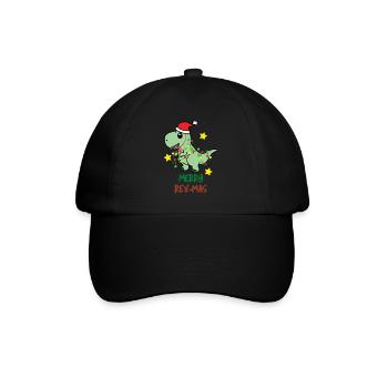Merry Rex-Mas Ugly Christmas XMAS X-Mas - Baseball Cap - black/black - Front