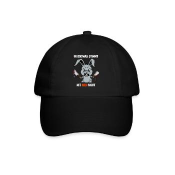 Halloween 2021 Monster verrückter Hase Sarkasmus - Baseballkappe - Schwarz/Schwarz - Vorne