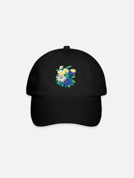 Autriche Fleurs Fleurs Montagnes Montagnes Nature Flore - Casquette classique - noir/noir
