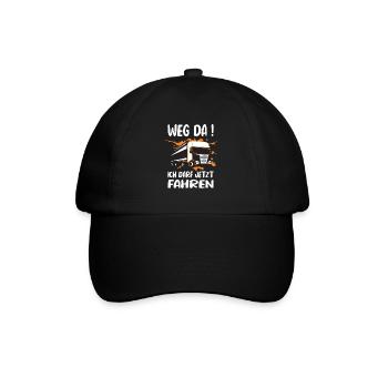 LKW Führerschein Bestanden Weg Da! Geschenk - Baseballkappe - Schwarz/Schwarz - Vorne