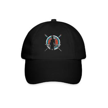 Bogenschütze Bogenschießen Zielscheibe Bogensport - Baseballkappe - Schwarz/Schwarz - Vorne