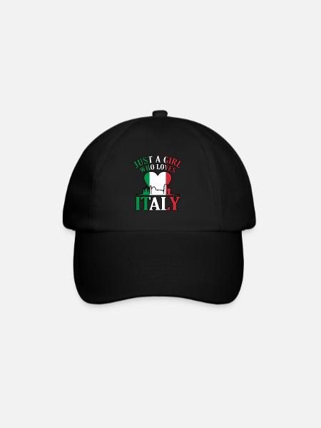 Italian Italy Flag Italia - Baseball Cap - black/black