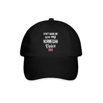 Norwegian Norway flag Norwegian roots - Baseball Cap - black/black - Front
