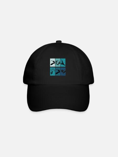 Kitesurf - idée cadeau kite - Casquette classique - noir/noir