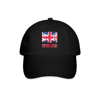 London Skyline England Grossbritannien - Baseballkappe - Schwarz/Schwarz - Vorne