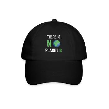 Umwelt There is no planet B - Baseballkappe - Schwarz/Schwarz - Vorne