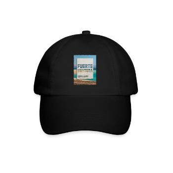 Fuerteventura Sommer Sonne Strand Meer Palmen - Baseballkappe - Schwarz/Schwarz - Vorne