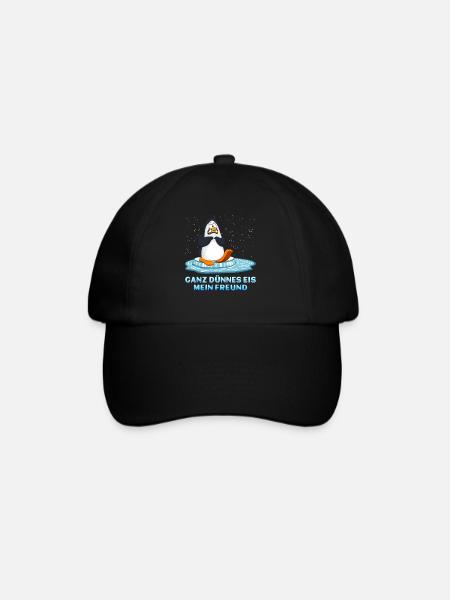 Ganz dünnes Eis mein Freund - Baseballkappe - Schwarz/Schwarz