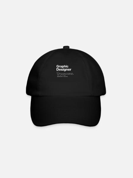 Graphic Designer Definition, graphic designer - Baseball Cap - black/black