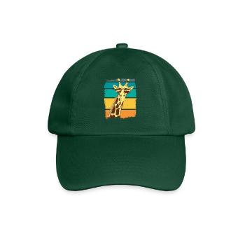 Vintage Giraffe Retro Giraffe Africa Animals Safari - Baseball Cap - bottle green - Front