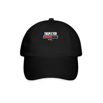Funny Inspector Design - Baseballkappe - Schwarz/Schwarz - Vorne