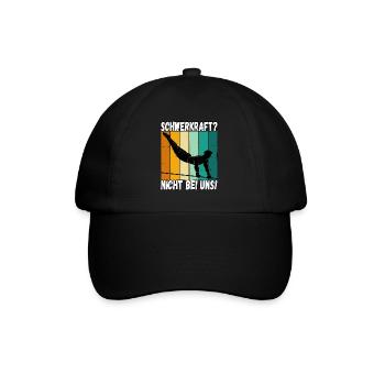 Schwerkraft? Nicht Bei Uns - Turnen Turner - Baseballkappe - Schwarz/Schwarz - Vorne