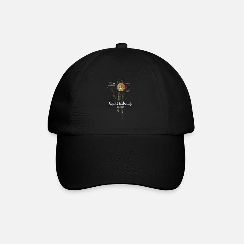 Satoshi Nakamoto Bitcoin - Baseballkappe - Schwarz/Schwarz
