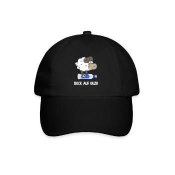 Bock auf Ouzo - Baseballkappe - Schwarz/Schwarz - Vorne