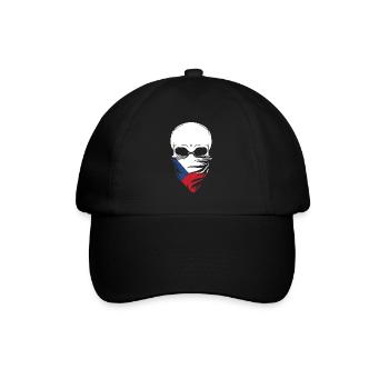 Dia De Los Muertos - Czech Republic Skull - Baseballkappe - Schwarz/Schwarz - Vorne