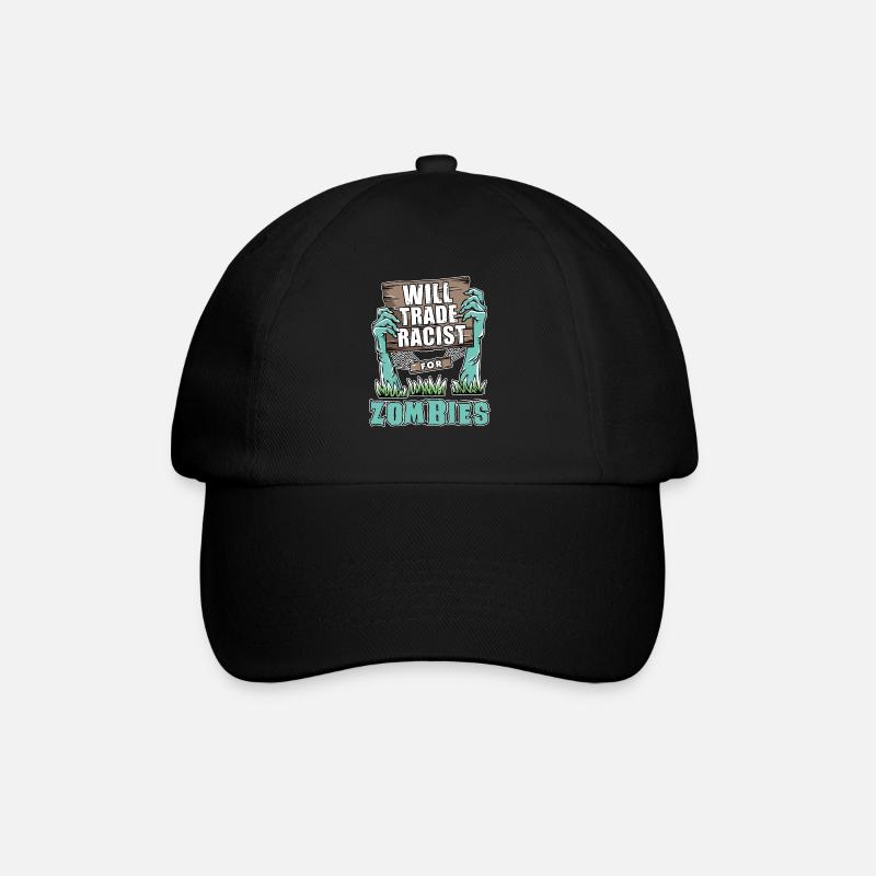 Anti Rassismus - Baseballkappe - Schwarz/Schwarz