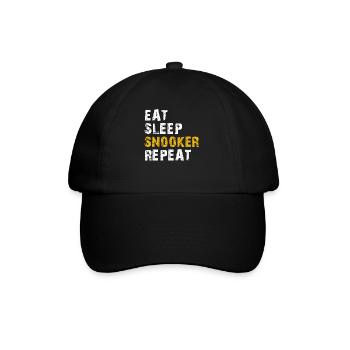 eat sleep Snooker - Baseball Cap - black/black - Front