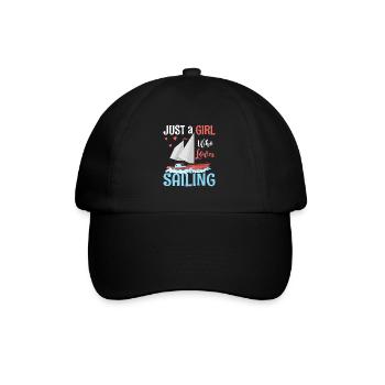 Juste une fille qui aime la voile - Casquette classique - noir/noir - Devant