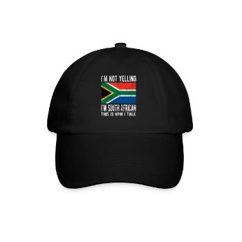 Afrique du Sud Drapeau Afrique du Sud Origine Afrique du Sud - Casquette classique - noir/noir - Devant