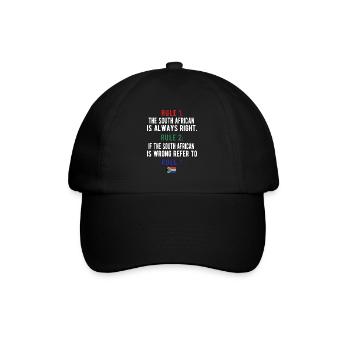 Afrique du Sud Drapeau Afrique du Sud Afrique du Sud Racines - Casquette classique - noir/noir - Devant