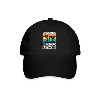 Snowboard Dad Like A Normal Dad Just Cooler Ski Sn - Baseballkappe - Schwarz/Schwarz - Vorne