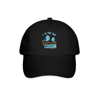 Große Cousine Vögel - Ich werde große Cousine - Baseballkappe - Schwarz/Schwarz - Vorne