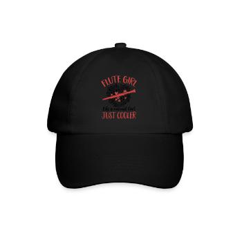 Föten Spieler Querflöte Blockflöte Musik Geschenke - Baseballkappe - Schwarz/Schwarz - Vorne