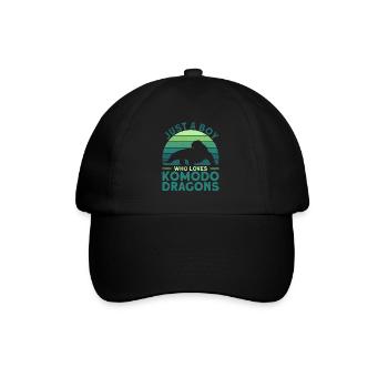 Juste un garçon qui aime les dragons de Komodo - Dragon de Komodo - Casquette classique - noir/noir - Devant