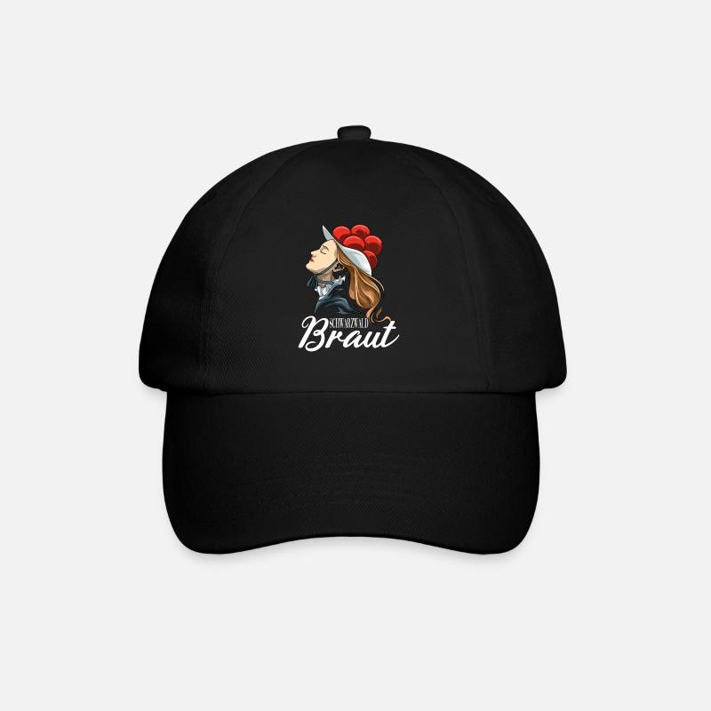 Bollenhut Braut Schwarzwald für einen - Baseballkappe - Schwarz/Schwarz